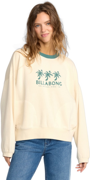 2025 Billabong Mujer Sudadera Triple Palms 24B463506 - Whitecap